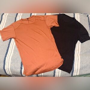 Lululemon Men's Charcoal Black & Orange T-Shirts - Bundle of 2 - M